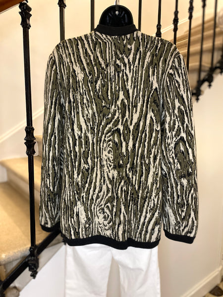 Cardigan long zébré