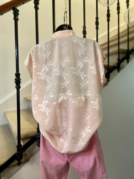 Blouse irisée sans manches