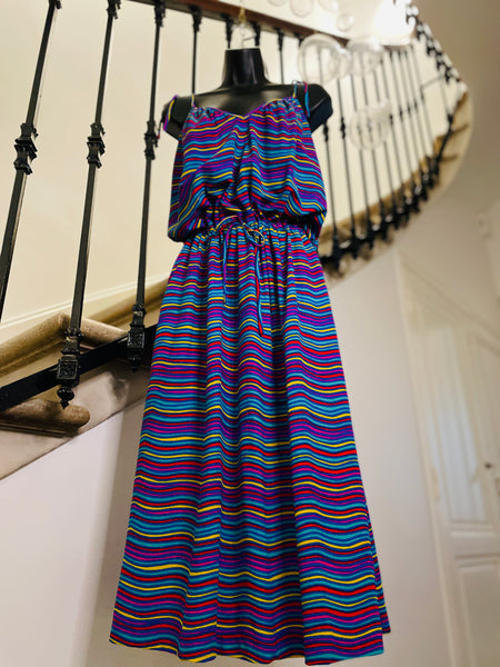 Robe à nouettes multicolore