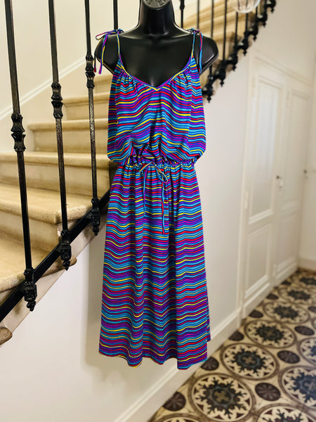 Robe à nouettes multicolore